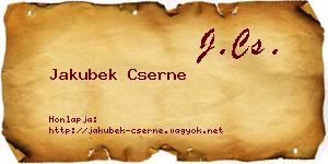 Jakubek Cserne névjegykártya